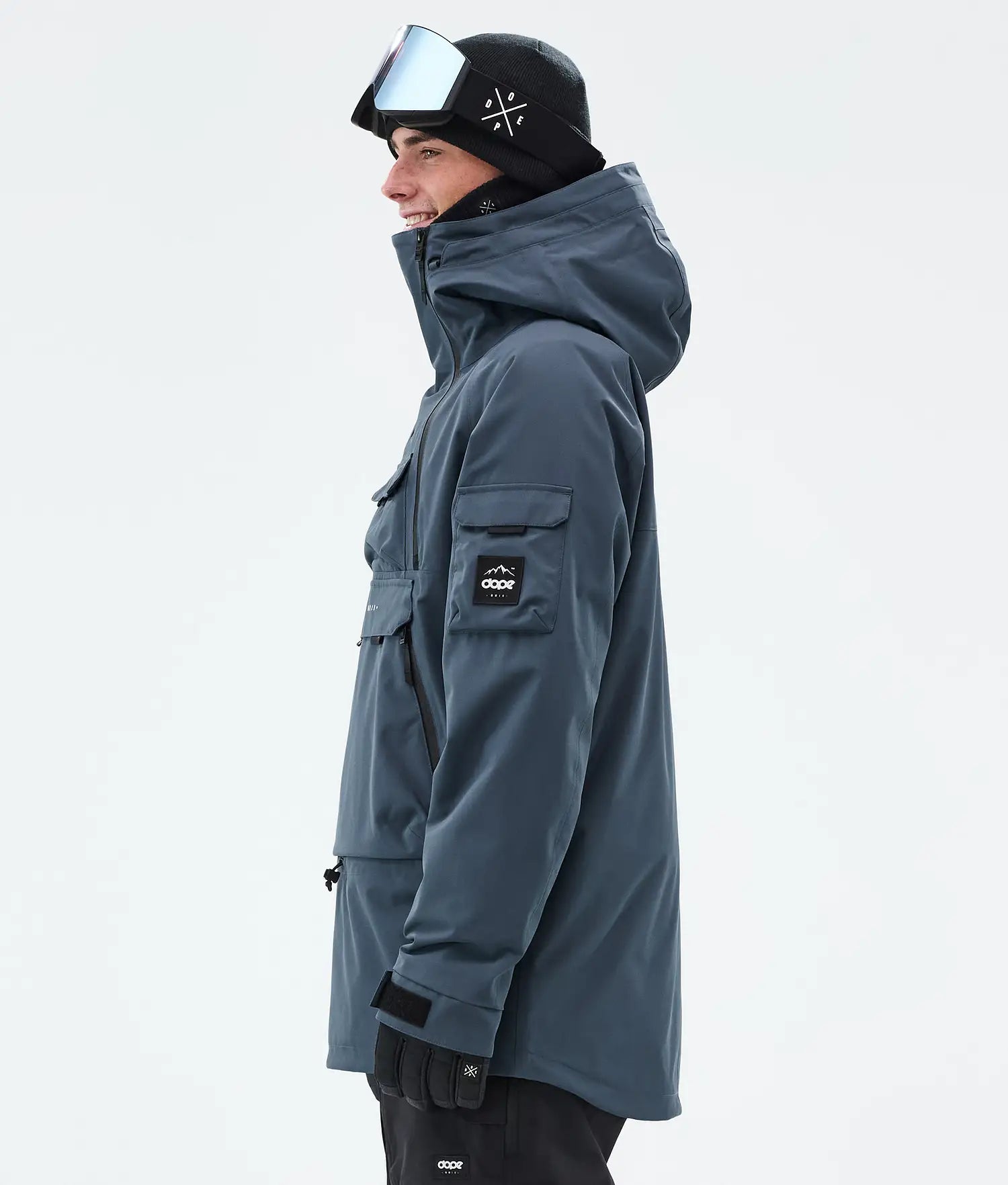 Akin snowboard jacket men metal blue