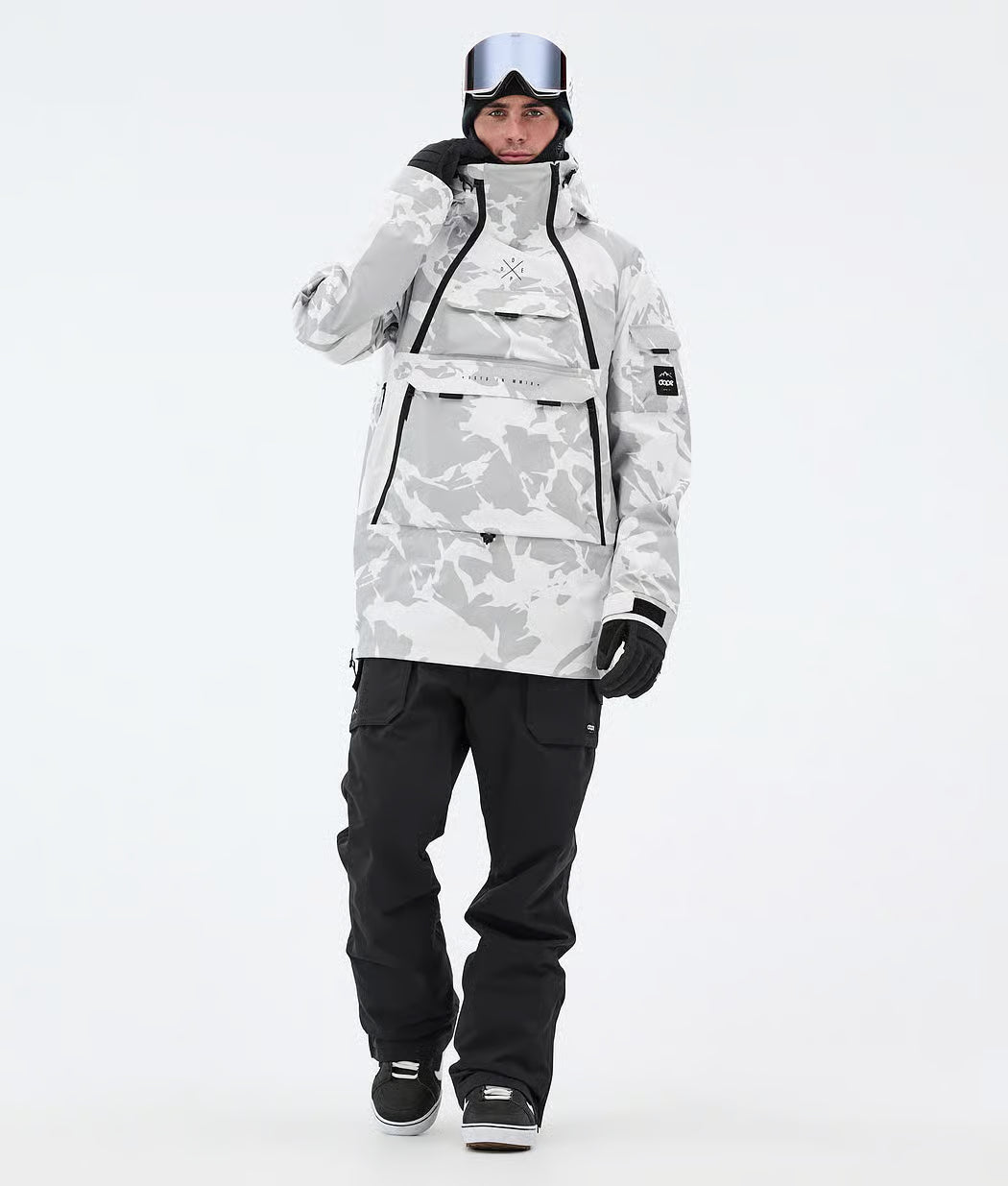 Akin snowboard jacket men's gray camo