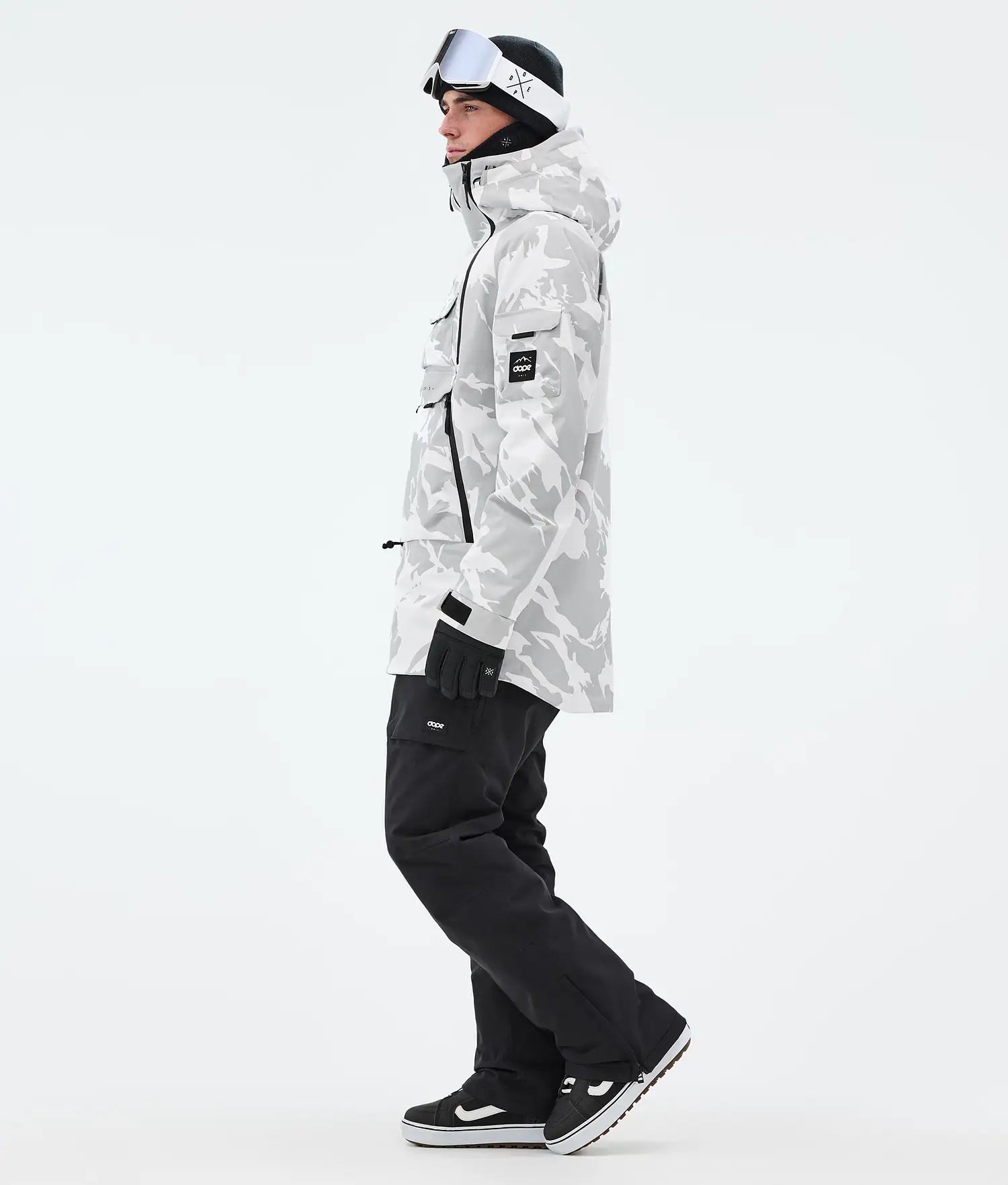 Akin snowboard jacket men's gray camo