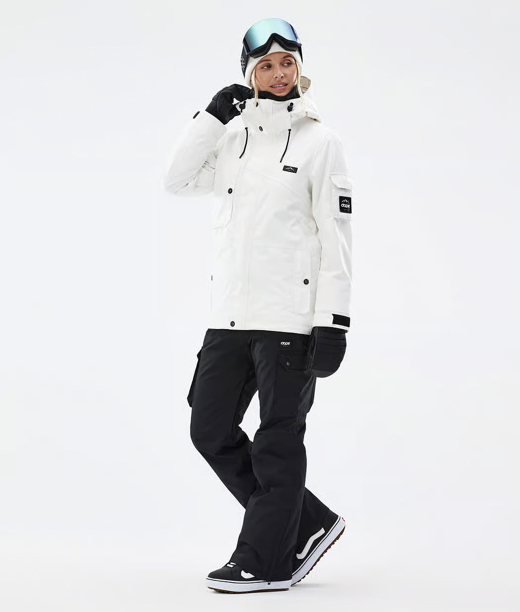 Adept W snowboard jacket women Old White