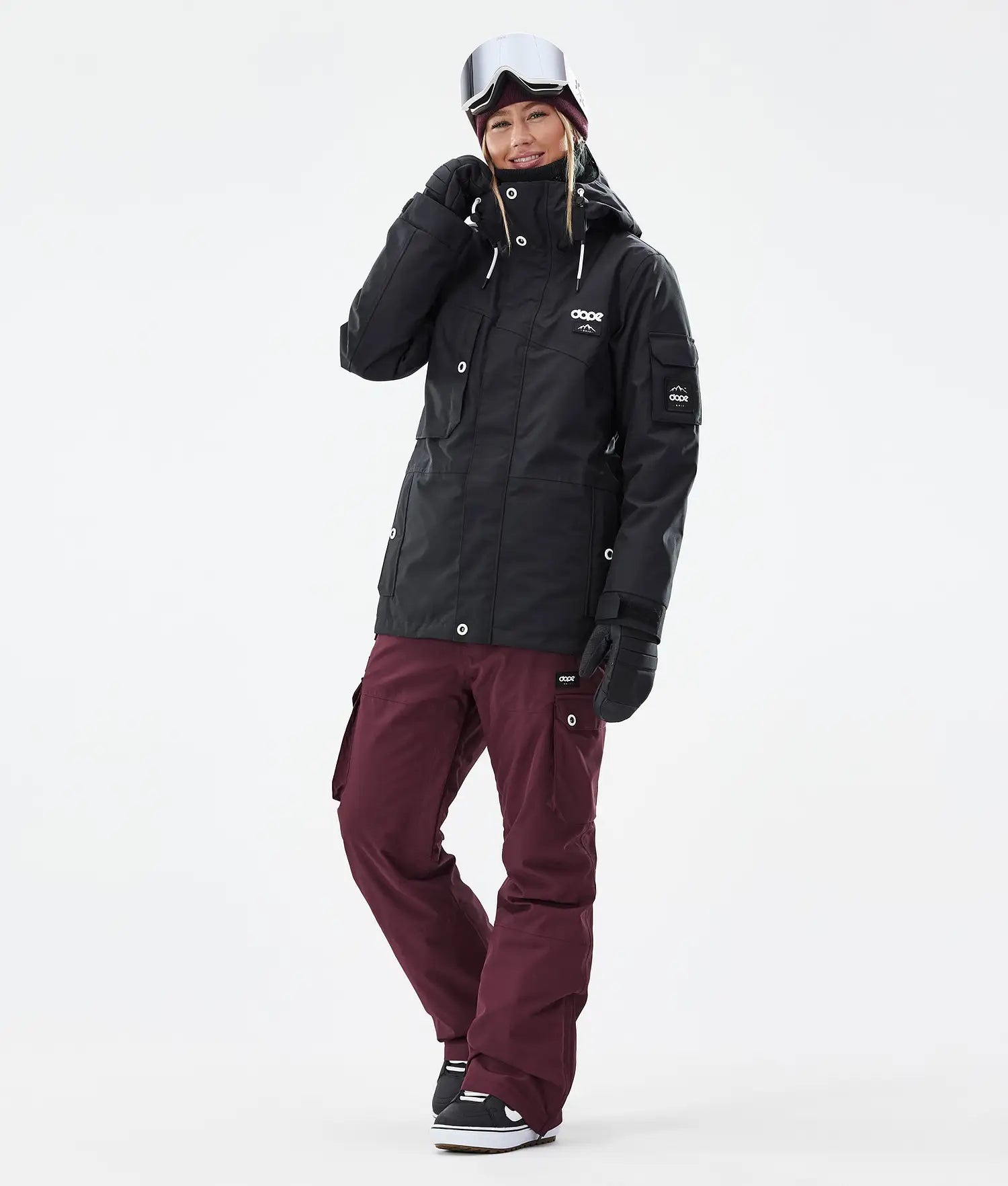 Iconic W Snowboard Pants Women Burgundy novo