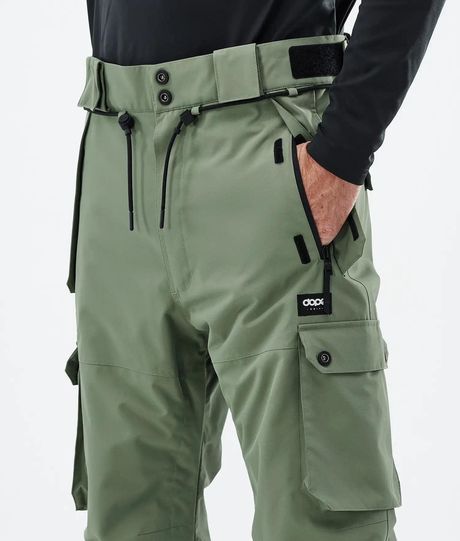 Iconic snowboard pants men Moss Green