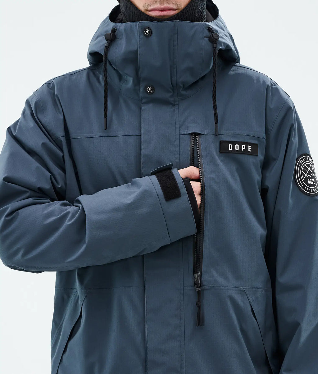 Blizzard Full Zip Snowboard Jacket Men Metal Blue