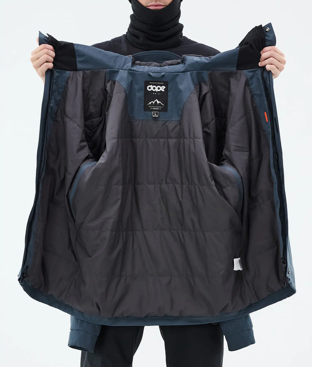 Blizzard Full Zip Snowboard Jacket Men Metal Blue