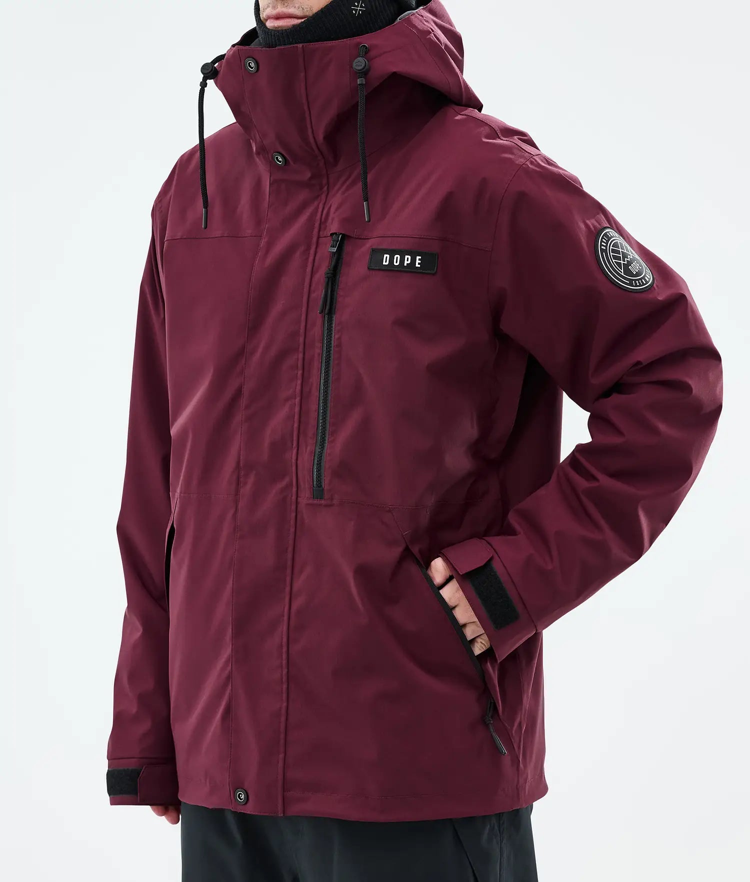 Blizzard Full Zip Snowboard Jacket Men Burgundy