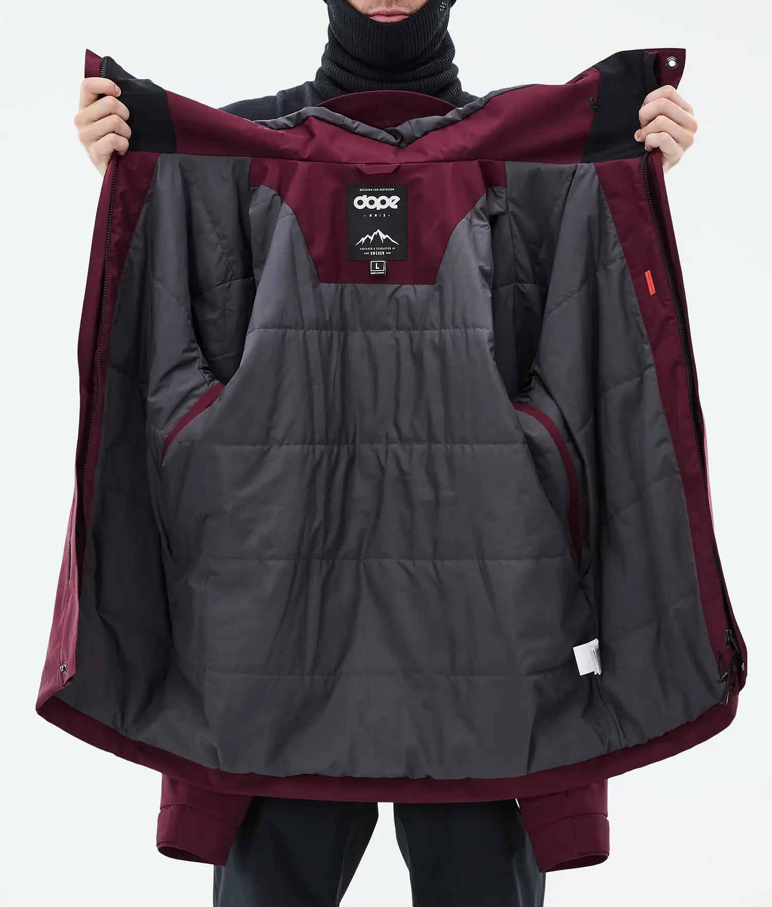 Blizzard Full Zip Snowboard Jacket Men Burgundy